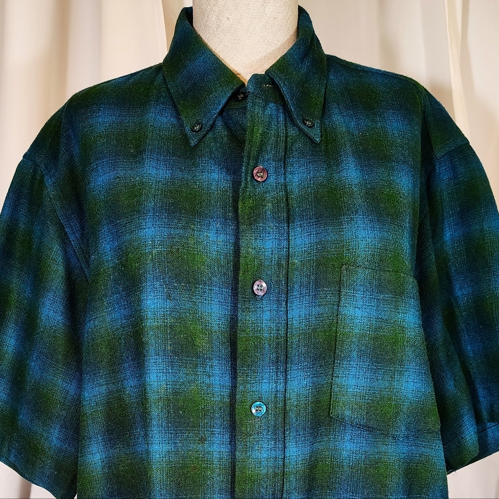 Pendleton Wool Button Down Shirt, Men, Short Slee… - image 3
